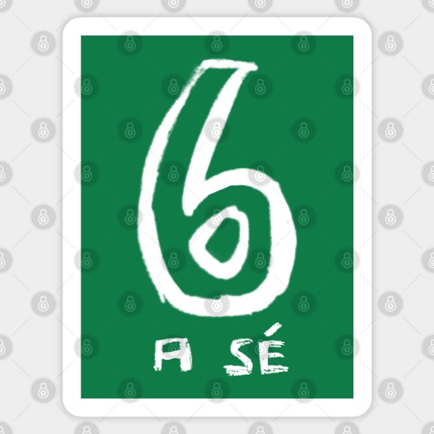 Number 6, Six Gaelic Irish Sticker by badlydrawnbabe